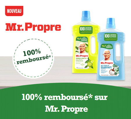 Mr Propre 100% remboursé - PRODUIT GRATUIT